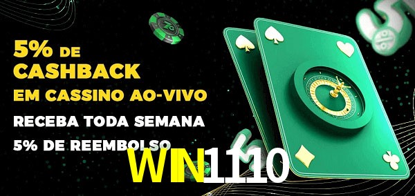 Promoções do cassino ao Vivo WIN1110
